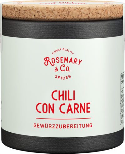 Dose Rosemary & Co. Große Gewürze auf Holz, daneben verschiedene Gewürze und Samen3