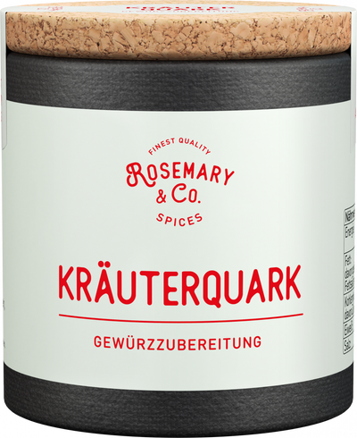 Dose Rosemary & Co. Große Gewürze auf Holz, daneben verschiedene Gewürze und Samen8