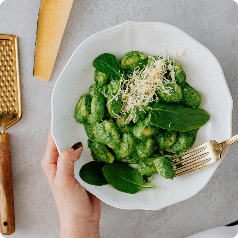 Cremige Spinat-Gnocchi