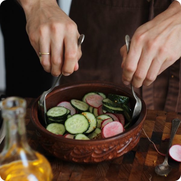 Knackiger Gurkensalat mit Skandinavischem Fisch Rub