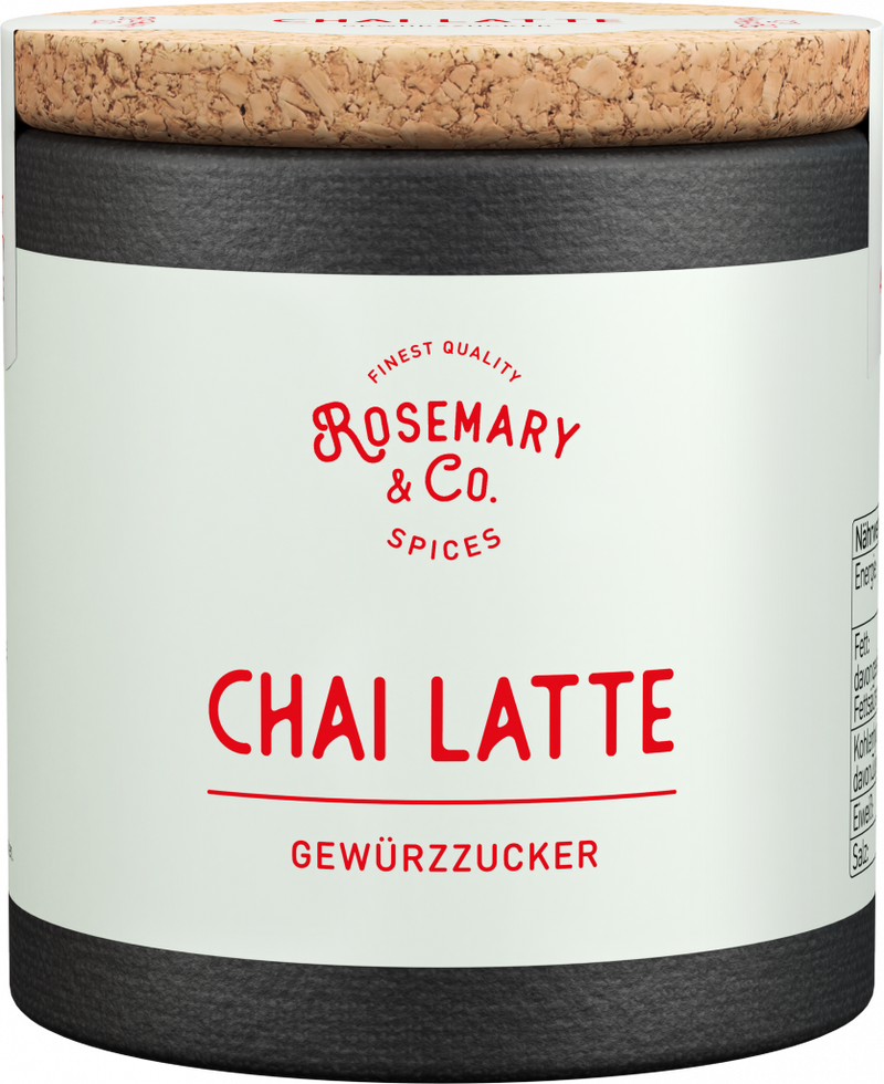 Dosis mit Aufdruck Rosemary & Co. Gewürze Chai Latte und Korkdeckel1